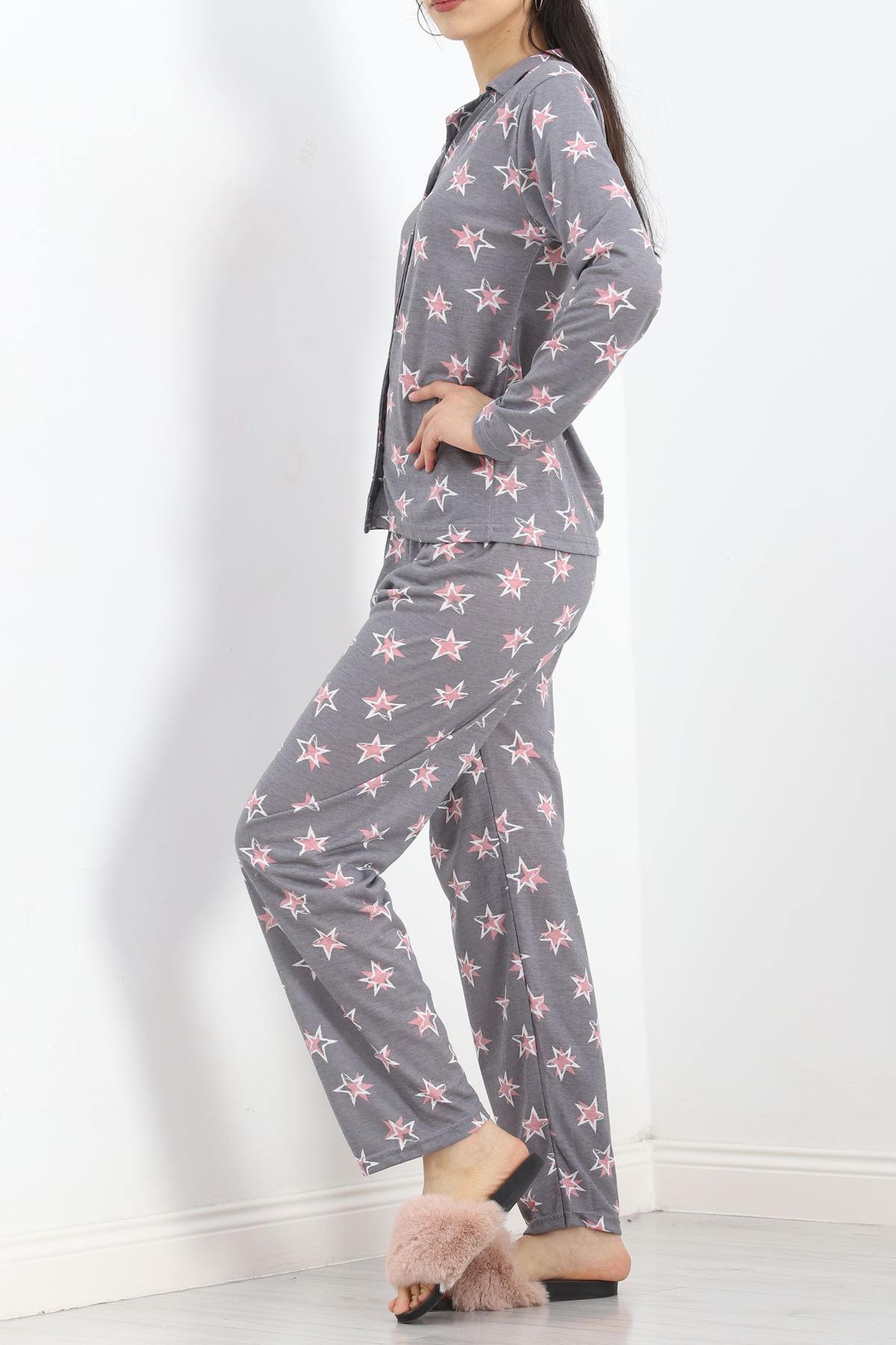 Önü%20Düğmeli%20Pijama%20Takımı%20Açıklacivert%20-%20150.1287.-Gri-pudra