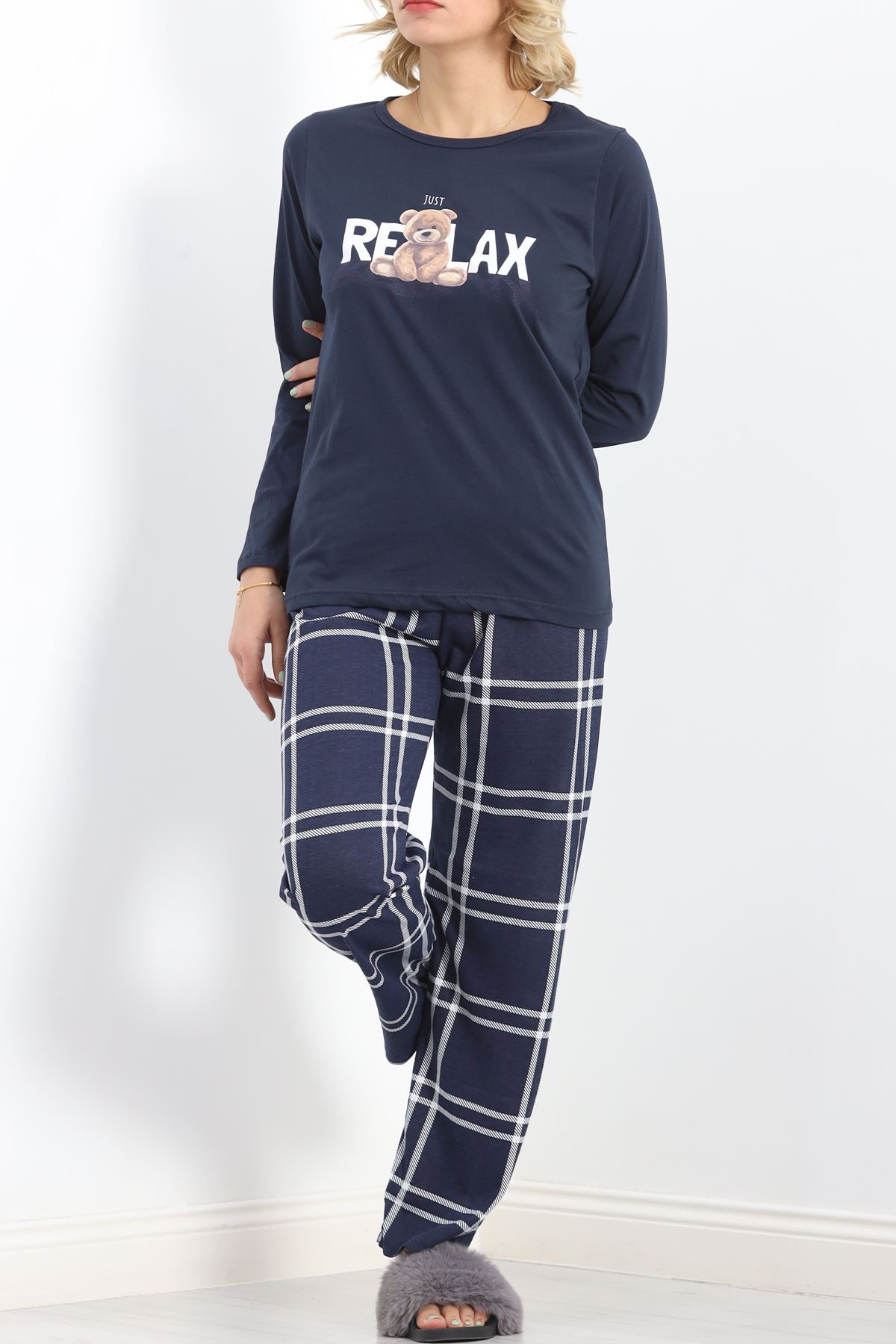 Baskılı%20Rotasyon%20Pijama%20Takımı%20Siyahleopar%20-%20151.1287.-İndigo