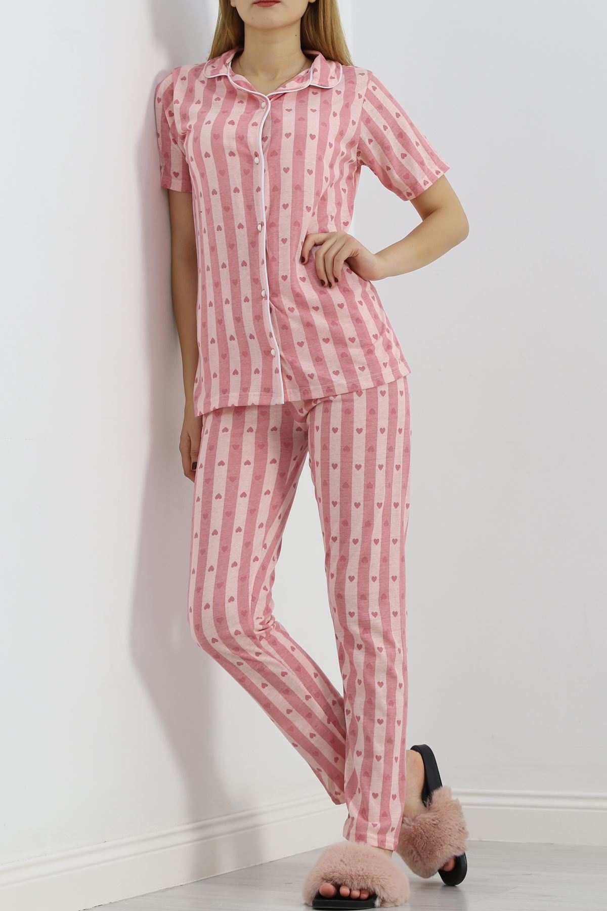 Düğmeli%20Pijama%20Takımı%20Pudrapembe%20-%2018948.1567.-Pudra-pembe