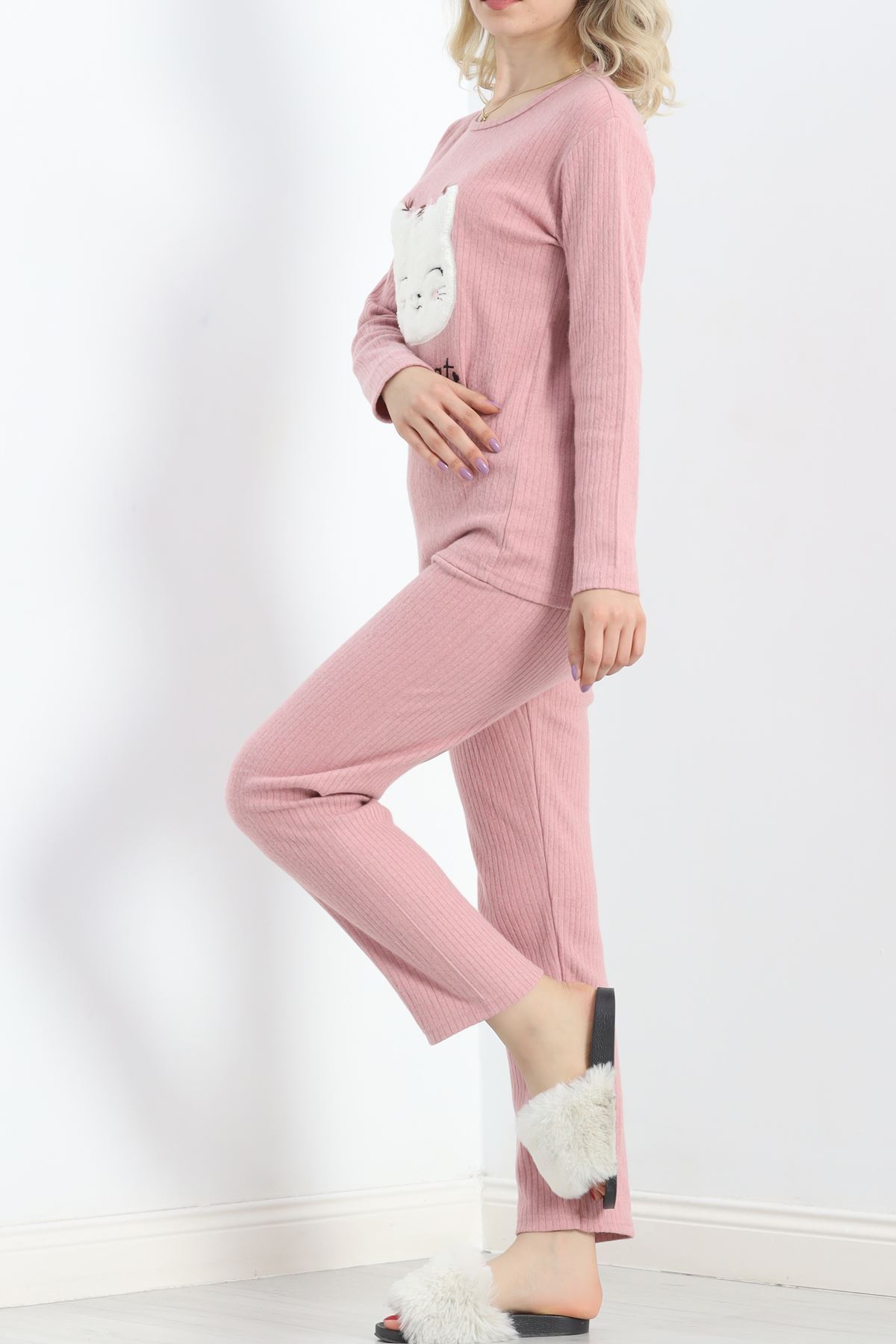 Nakışlı%20Fitilli%20Pijama%20Takımı%20Saks%20-%2019217.1048.-Pembe