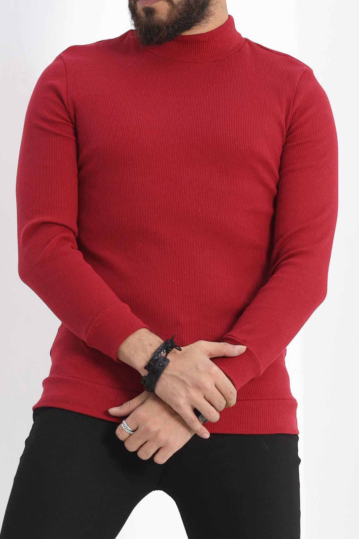 Yarım%20Balıkçı%20Kaşkorse%20Erkek%20Sweat%20Bordo%20-%2020362.200.-Bordo