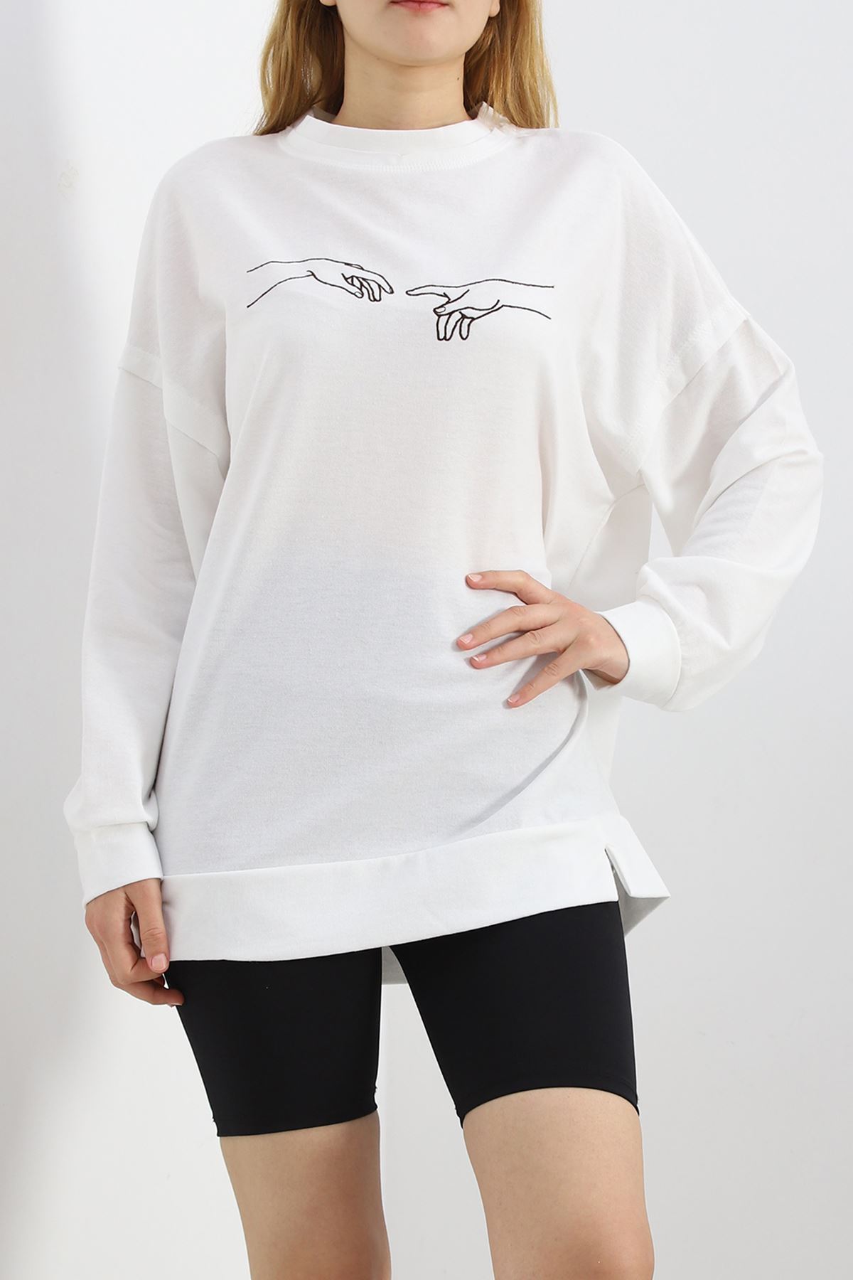 Nakışlı%20İki%20İplik%20Tunik%20Sweat%20Ekru%20-%2021173.200.-Beyaz