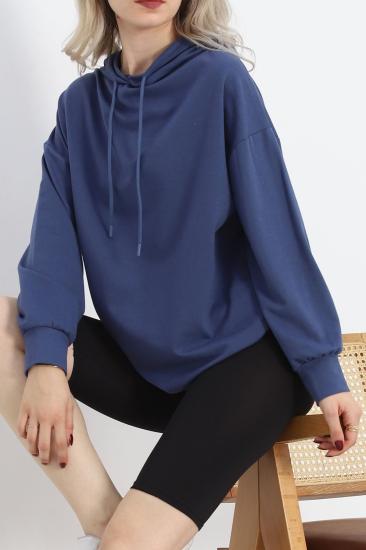 Oversize Kapşonlu Sweat Gri - 1492.1095.